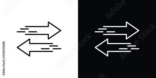 Converter icon in black. flat graphic vector icon