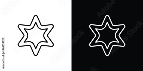 Cookie cutter icon in black. flat graphic vector icon