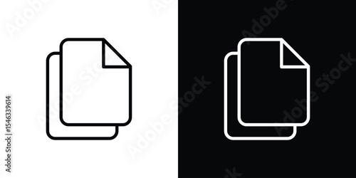 Copy icon in black. flat graphic vector icon