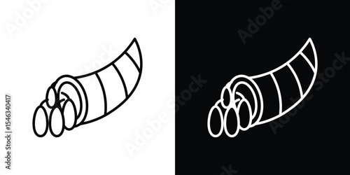 Cornucopia icon in black. flat graphic vector icon
