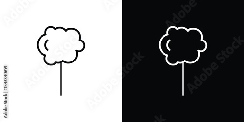 Cotton Candy icon in black. flat graphic vector icon