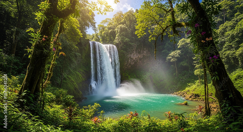 Obraz premium waterfall in the forest