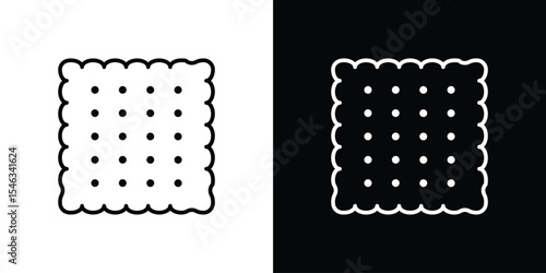 Crackers icon in black. flat graphic vector icon