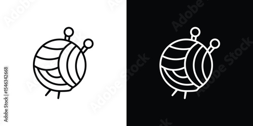 Crochet icon in black. flat graphic vector icon