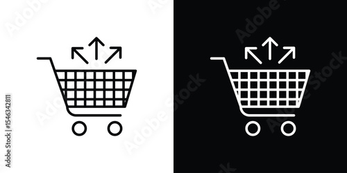 Cross sell icon in black. flat graphic vector icon