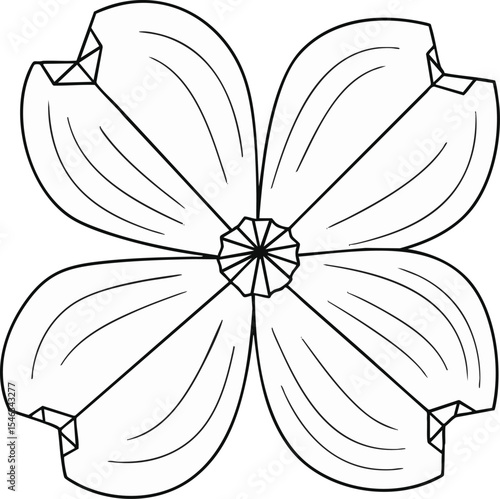 Origami Dogwood Blossom