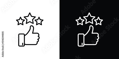 Customer satisfaction icon in black. flat graphic vector icon
