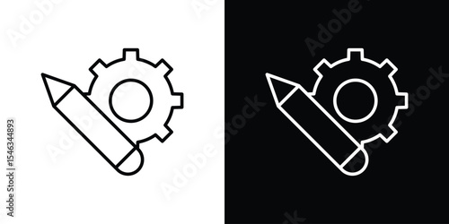 Customization icon in black. flat graphic vector icon
