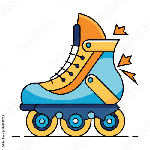 Cracked rollerblade