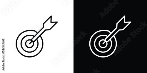 Darts icon in black. flat graphic vector icon