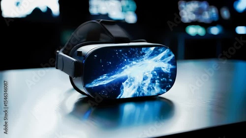 Futuristic Virtual Reality Headset with Stunning Digital Display
