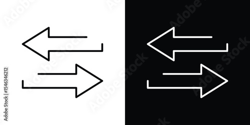Data transfer icon in black. flat graphic vector icon