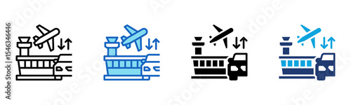 Airport Transfer icon Multi Style Vector Illustration 