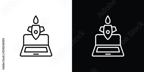 Ddos icon in black. flat graphic vector icon