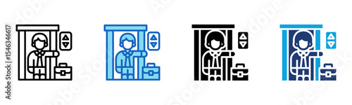 Elevator Access icon Multi Style Vector Illustration 
