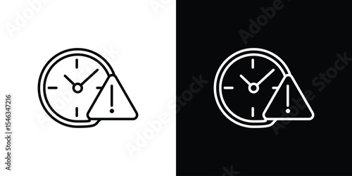 Delay icon in black. flat graphic vector icon