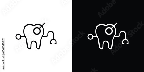Dental care icon in black. flat graphic vector icon