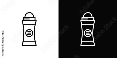 Deodorant roll on icon in black. flat graphic vector icon