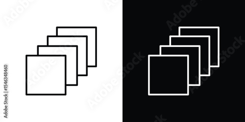 Depth perception icon in black. flat graphic vector icon