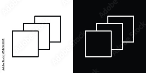 Depth perception icon in black. flat graphic vector icon