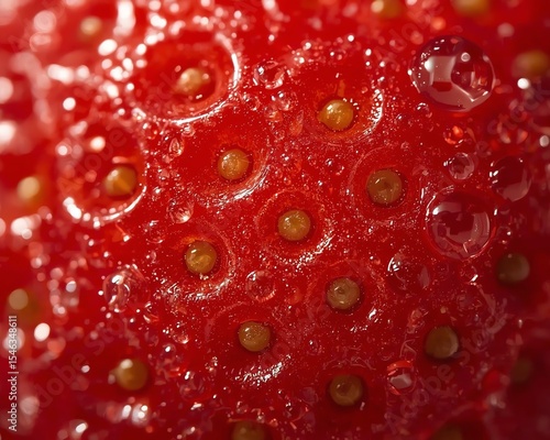 Wallpaper Mural Macro Photography of a Juicy Strawberry Close-up Texture and Detail Torontodigital.ca