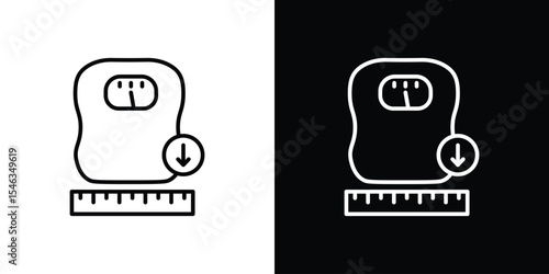 Dieting icon in black. flat graphic vector icon