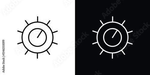 Dimmer icon in black. flat graphic vector icon