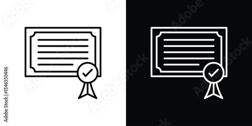 Diploma icon in black. flat graphic vector icon