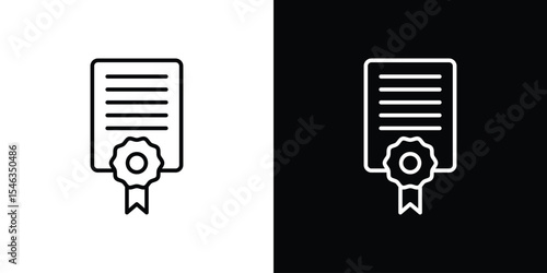 Diploma icon in black. flat graphic vector icon