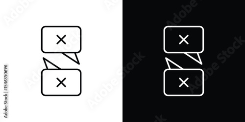 Disagreement icon in black. flat graphic vector icon