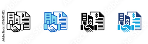 Mergers And Acquisitions icon Multi Style Vector Illustration 
