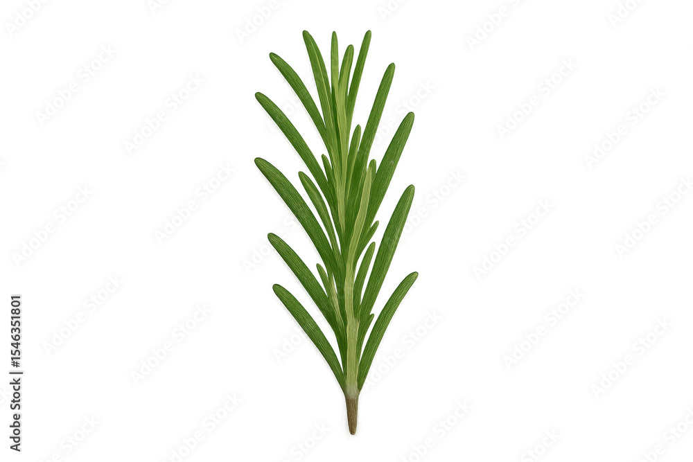 Obraz premium Detailed rosemary sprig rendering, transparent backdrop, supporting culinary, cosmetic, medicinal graphic design applications
