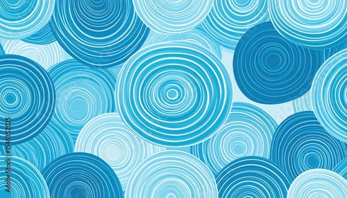 Abstract Background Design With Blue Circles