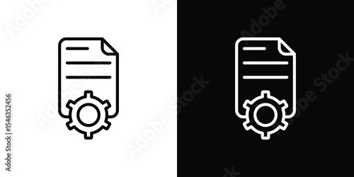 Documentfor banner and packaging design. Vector illustrationtings icon in black. flat graphic vector icon