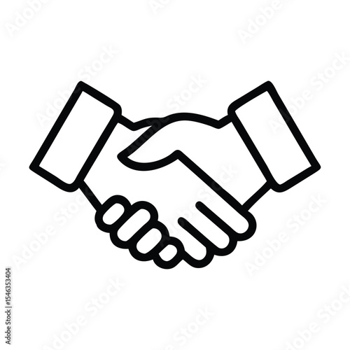 Handshake icon flat and simple set design | Premium Vector
