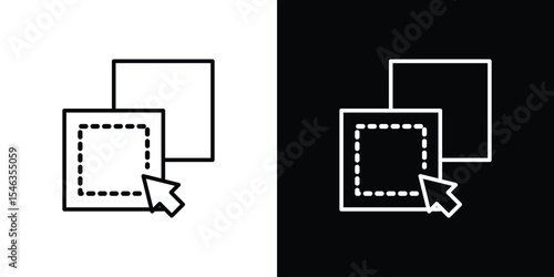 Drag and drop icon in black. flat graphic vector icon