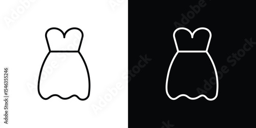 Dress icon in black. flat graphic vector icon