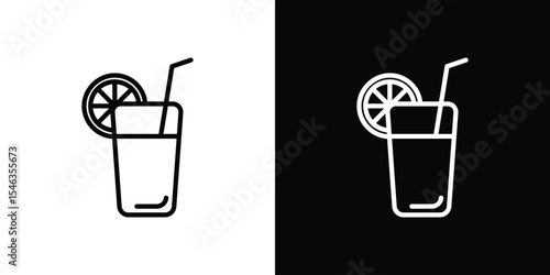 Drink icon in black. flat graphic vector icon