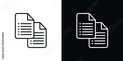 Duplicate icon in black. flat graphic vector icon