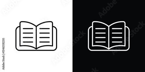 Ebook icon in black. flat graphic vector icon