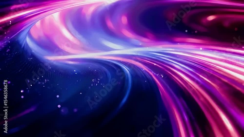 Colorful Abstract Light Trails with Purple and Blue Background
