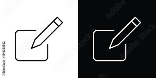 Edit icon in black. flat graphic vector icon