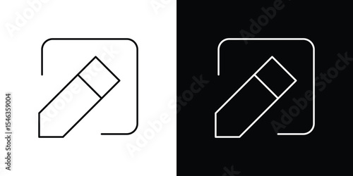 Edit icon in black. flat graphic vector icon