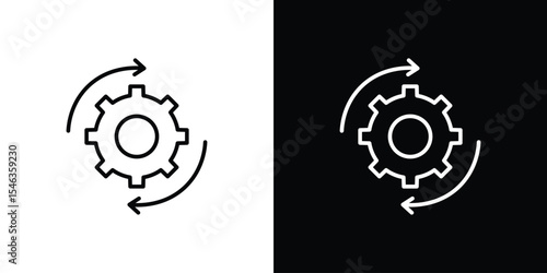 Efficiency icon in black. flat graphic vector icon