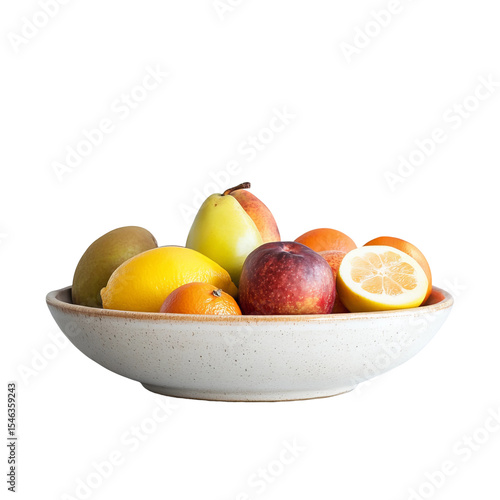bowl of fruits isolated