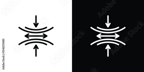 Elastic icon in black. flat graphic vector icon