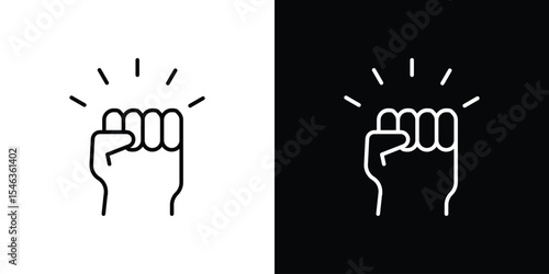 Empowerment icon in black. flat graphic vector icon