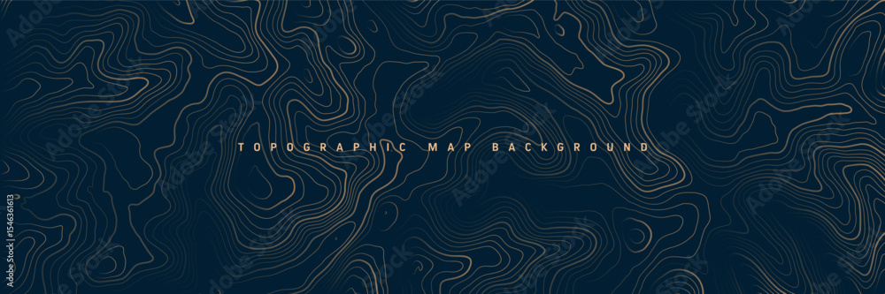 Fototapeta premium Colorful topographic map with contour lines. Geographic terrain grid, relief height elevation. Ground path pattern. Travel and navigation, cartography design element. Vector illustration