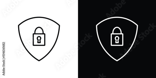 Encryption icon in black. flat graphic vector icon