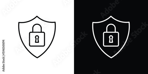 Encryption icon in black. flat graphic vector icon